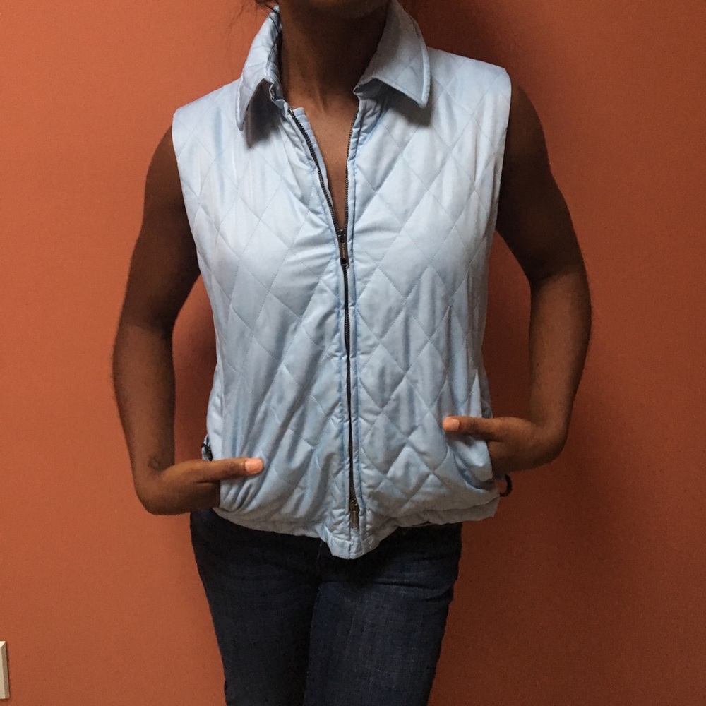 Powder blue Burberry Elsham quilted vest - Picture 3 of 7